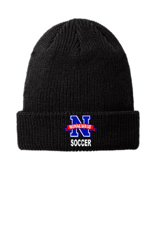 Nonnewaug Soccer  embroidered chunky knit beanie