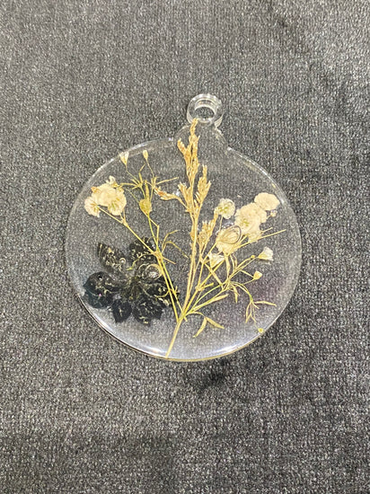 Transparent Suncatcher with Flowers and Leaves