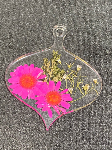 Transparent Suncatcher with Flowers