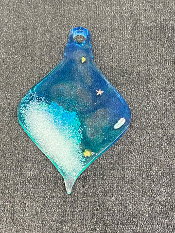 Blue Suncatcher with Ocean Accents