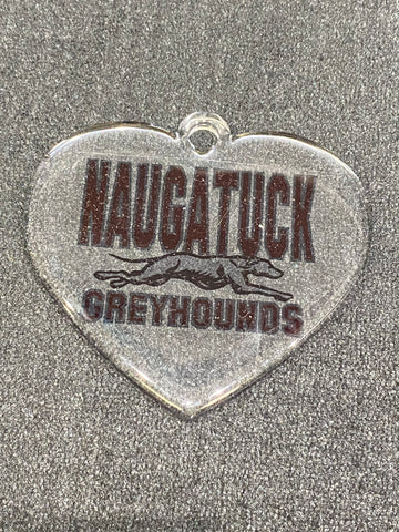 Heart Shaped Naugatuck Greyhound Suncatcher