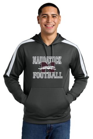 Naugatuck Football Color Block Performance Blend Hoodie