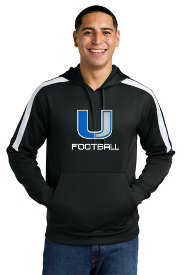 ATI Football Color Block Performance Blend Hoodie