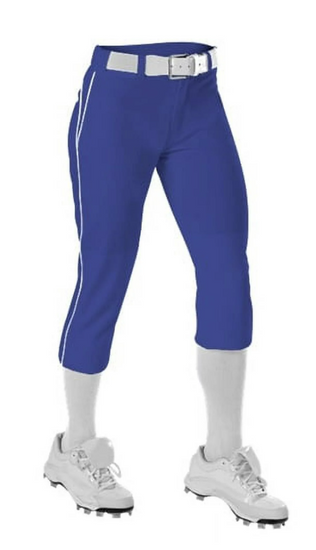 Alleson Fastpitch Girl's Piped Pants w/Belt Loops