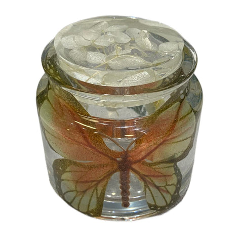 Large Jar Butterfly and Flower