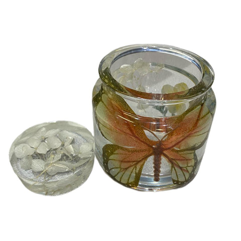 Large Jar Butterfly and Flower